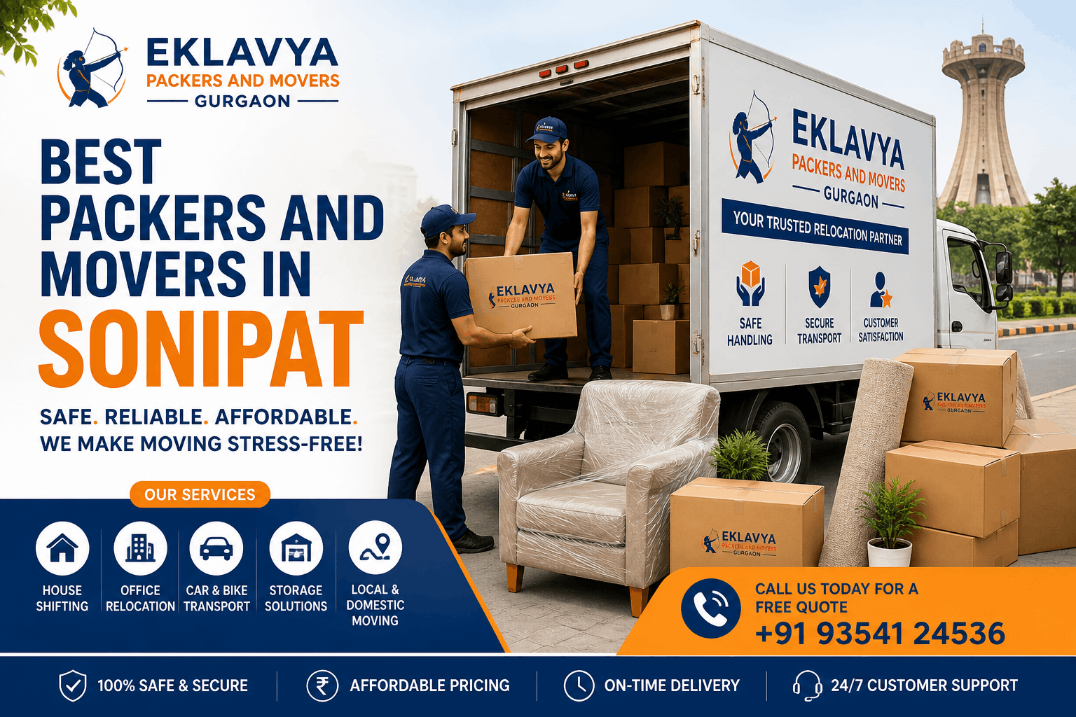 Packers and Movers in Sonipat | Eklavya Packers and Movers Gurgaon